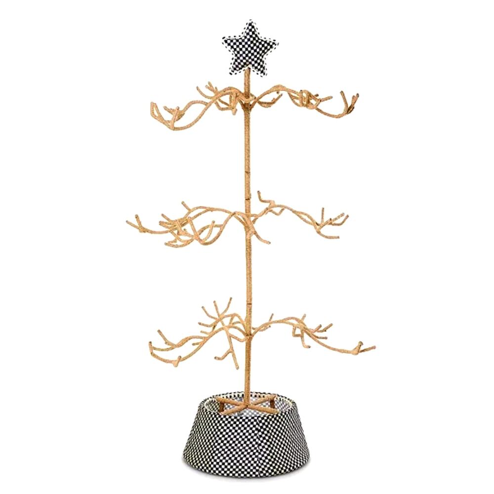 Mackenzie-Childs Farmhouse Holiday Courtly Check Ornament Tree 40in Collectible